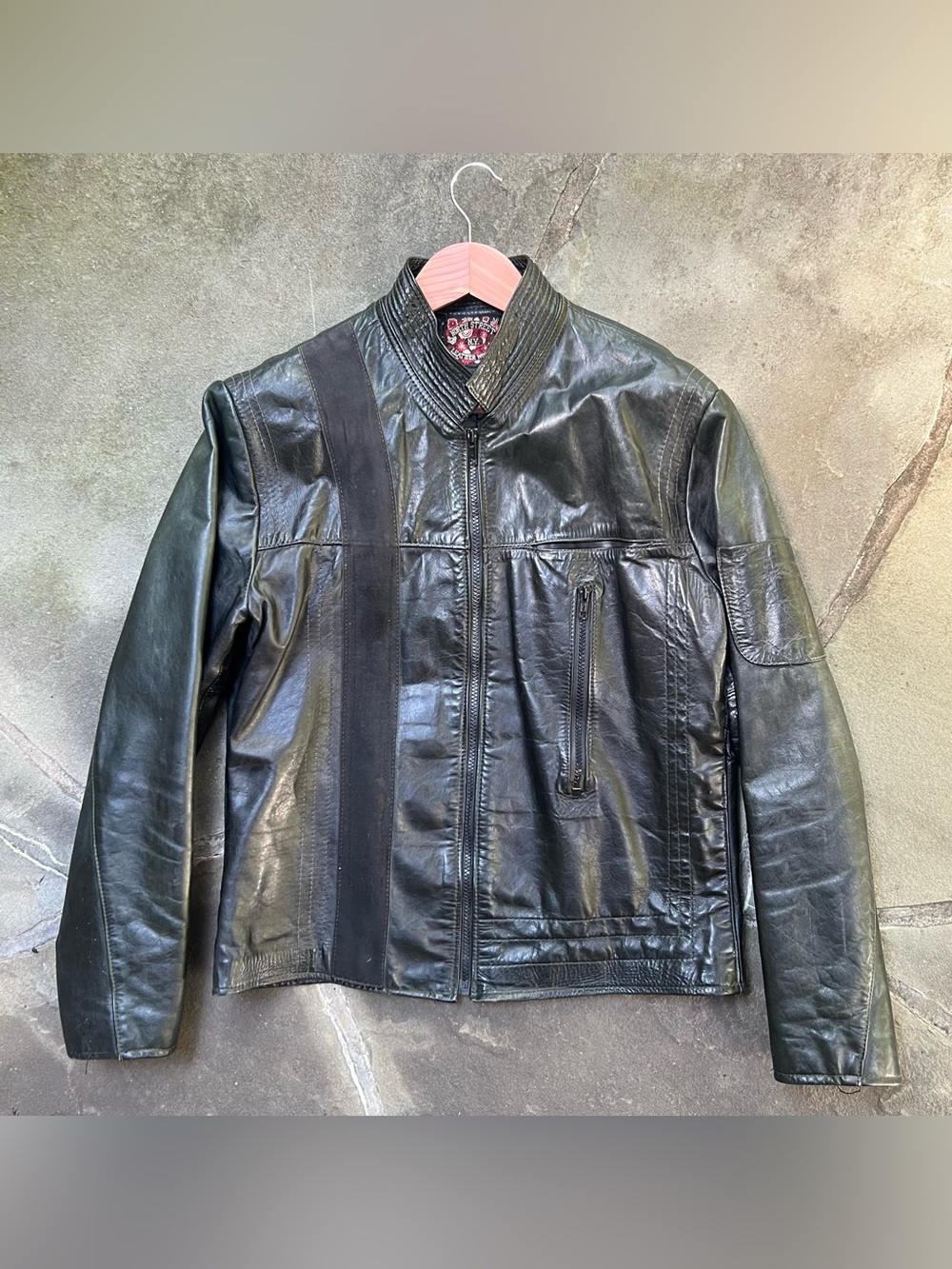 Vintage 1960’s North Street Leather Works N.Y. Black cafe moto jacket